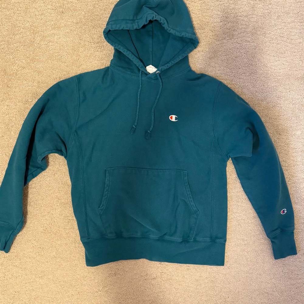 Champion Aqua Blue Hoodie